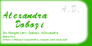 alexandra dobozi business card